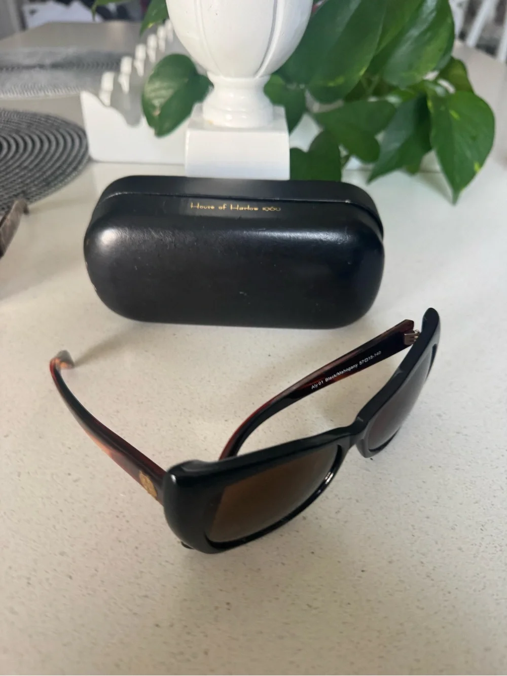 House of Harlow 1960 Black Sunglasses with Brown Lenses